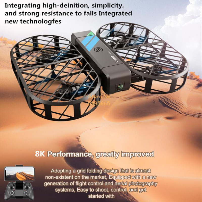 Brushed Drone Motor - Камера 8K HD 360° ° Защита