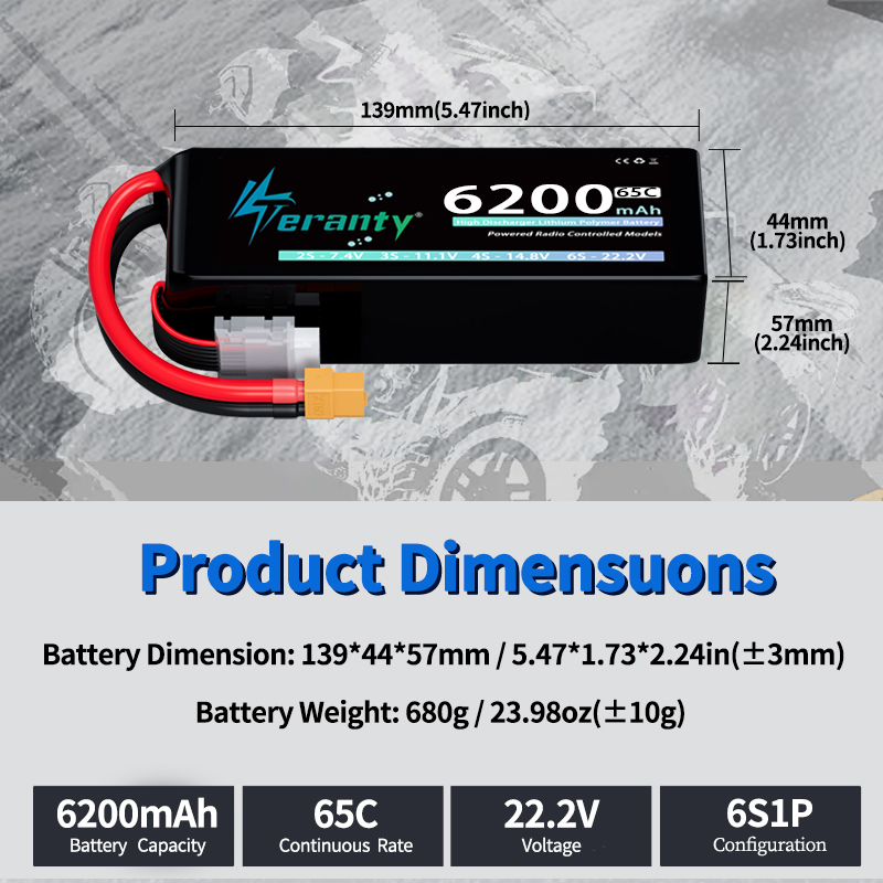 Аккумулятор TERANTY 6S 6200 мА – обзор и цена Lipo Battery 6S