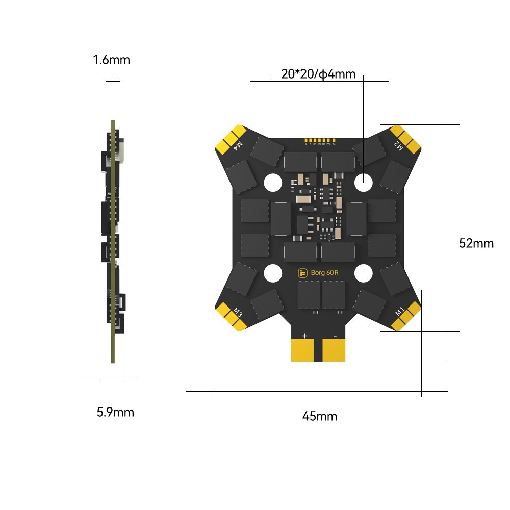 iFlight Borg Mini H7 (ICM42688 – обзор и цена 4 In 1 Esc