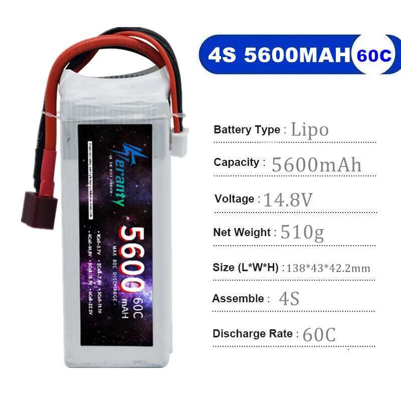 TERANTY 5600MAH 60C 2S 3S 4S 6 – обзор и цена Lipo Battery 6S
